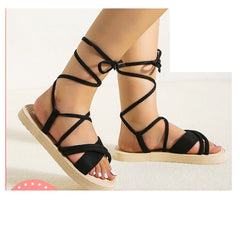 Strappy Flat Roman Sandals in 2 Colors