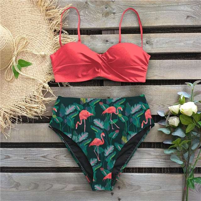 High Waist Printed Bikini in 15 Patterns S-XL