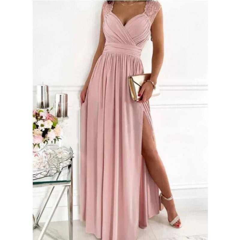 V-Neck Sleeveless Maxi Dress in 6 Colors S-2XL