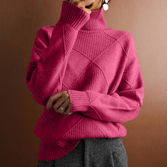 Long Sleeve Knit Turtleneck Sweater in 8 Colors S-XXL