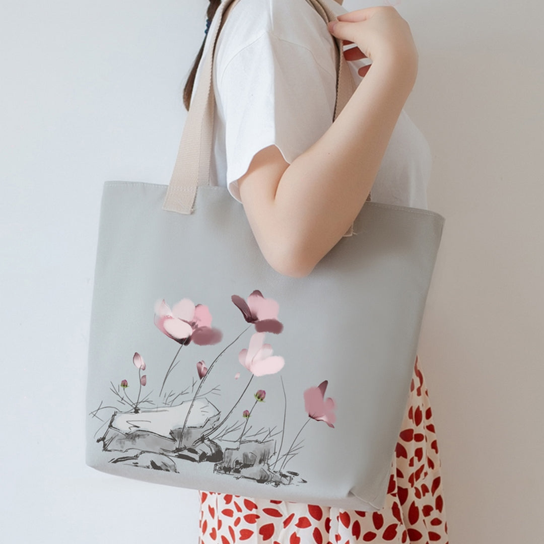 Large Capacity Canvas Artistic Shoulder Tote Bag