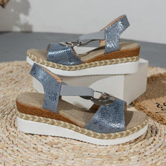 Wedge Sandals with Decorative Ring in 7 Colors