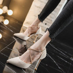 Strappy High Heel Stilettos in 2 Colors