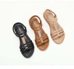 Flat Heel Roman Sandals in 3 Colors