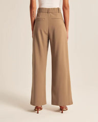 Pantalon large taille haute avec poches, 7 couleurs, S-5XL