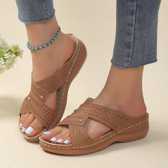Casual Cross Strap Sandals in 5 Colors