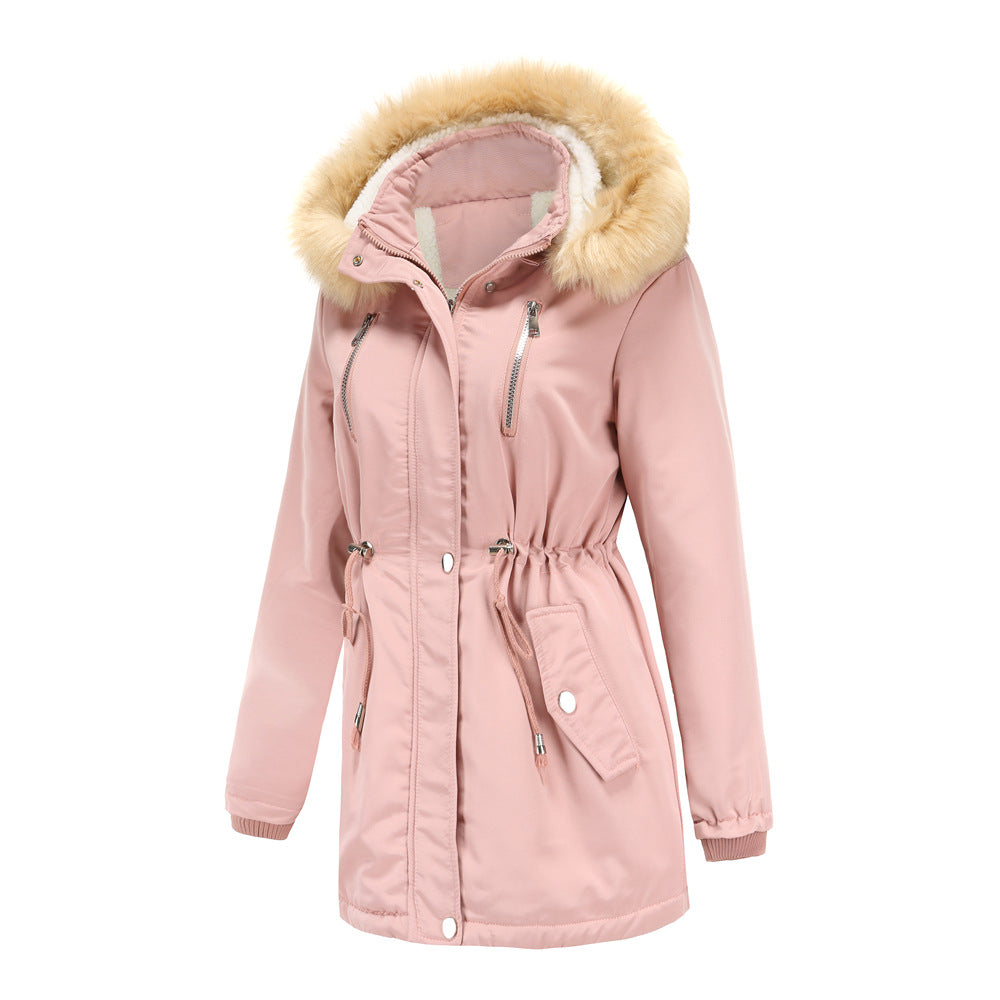 Fleece Winter Coat with Detachable Hood in 5 Colors S-5XL