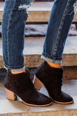 Fashion Ankle Boots with Short Thick Heel