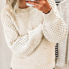 Thick Knit Long Sleeve Sweater in 5 Colors Sizes 4-16