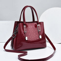 Crocodile Pattern Crossbody Bag with Zipper