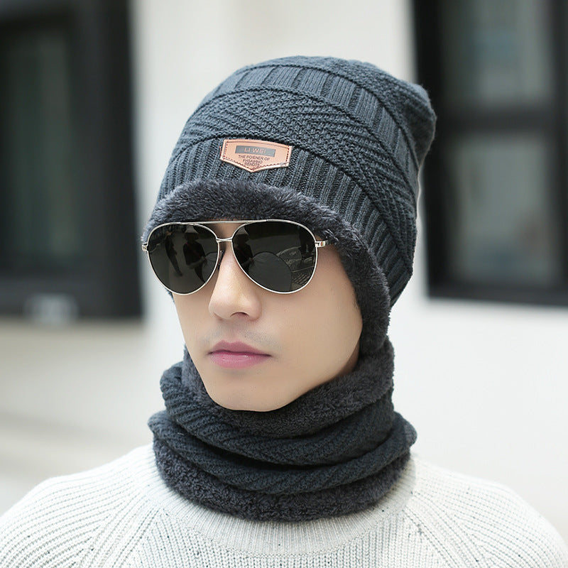 Tuque unisexe doublée en polaire avec cache-cou assorti