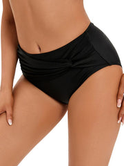 Bas de bikini plissé noir XS-XXL 