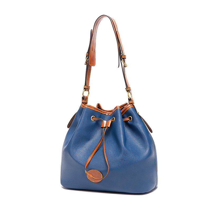 Large Capacity Bucket Bag with Drawstring in 6 Colors