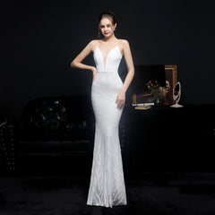 Sequined Mermaid Evening Dress in 4 Colors S-2XL