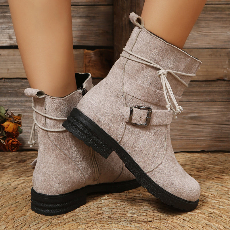 Low Heel Non-Slip Suede Ankle Boots in 3 Colors