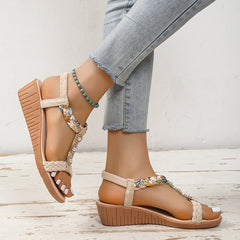 Boho Sandals with Woven Straps in 4 Colors