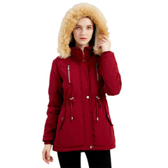 Fleece Winter Coat with Detachable Hood in 5 Colors S-5XL
