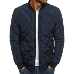 Einfarbige Herrenjacke mit Reißverschluss in 6 Farben S-3XL