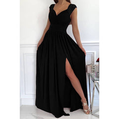 V-Neck Sleeveless Maxi Dress in 6 Colors S-2XL