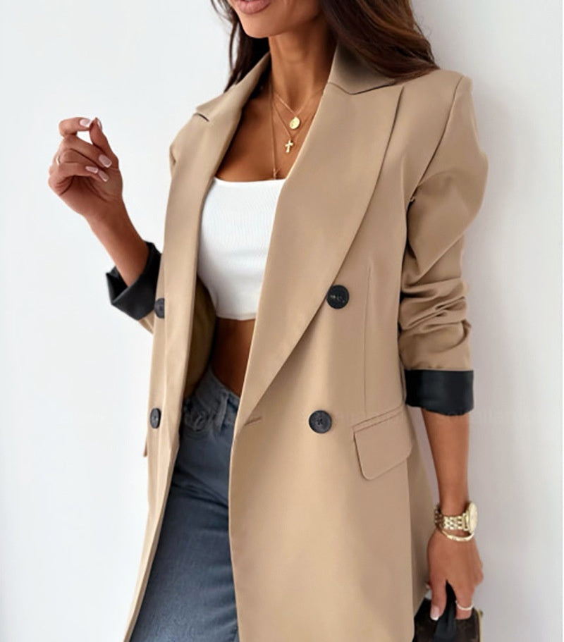 Single Breasted Blazer with Flap Pockets