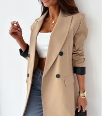 Single Breasted Blazer with Flap Pockets