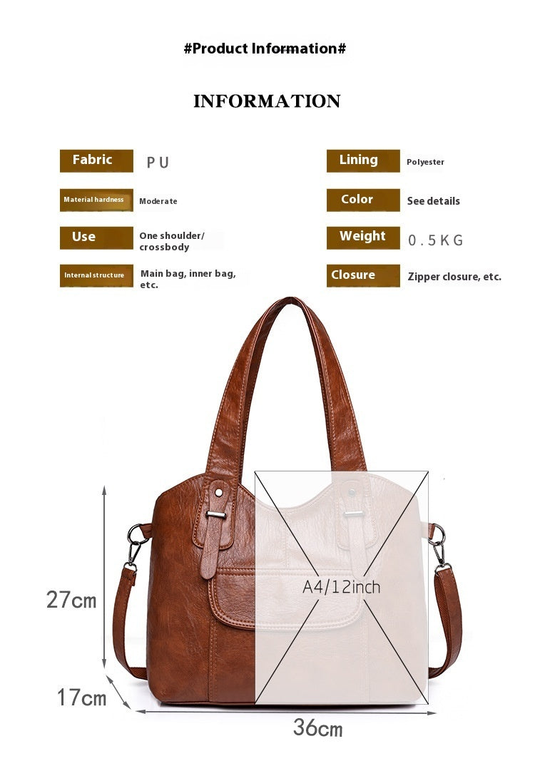Large Capacity Crossbody Bag with Removeable Strap