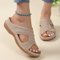 Casual Cross Strap Sandals in 5 Colors