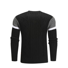 Men's Knit Long Sleeve Colorblock Sweater S-XXL