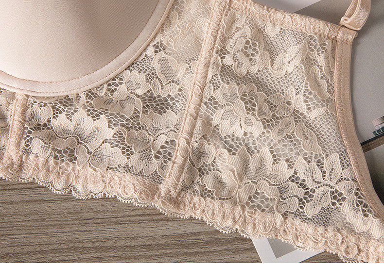 Soutien-gorge dos nu sans coutures avec bretelles amovibles réglables et dentelle en 3 couleurs