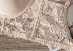 Soutien-gorge dos nu sans coutures avec bretelles amovibles réglables et dentelle en 3 couleurs