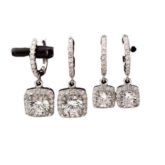 Ohrringe aus 18 Karat Weißgold und Diamanten