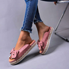 Summer Slip-On Sandals with Bow in 5 Colors