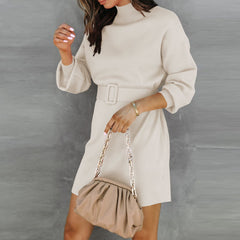 Cowl Neck Sweater Dress