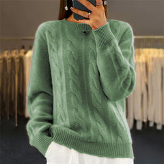 Cable-Knit Long Sleeve Sweater