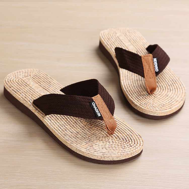 Non-Slip Wood Grain Flip-Flops in 2 Colors