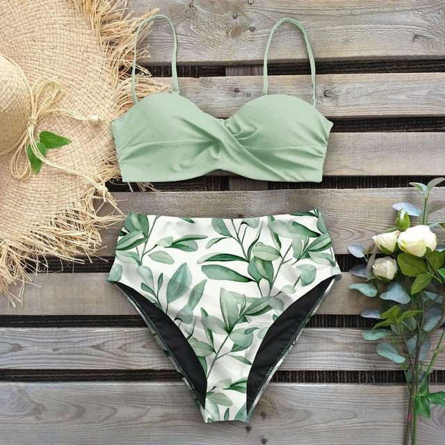High Waist Printed Bikini in 15 Patterns S-XL