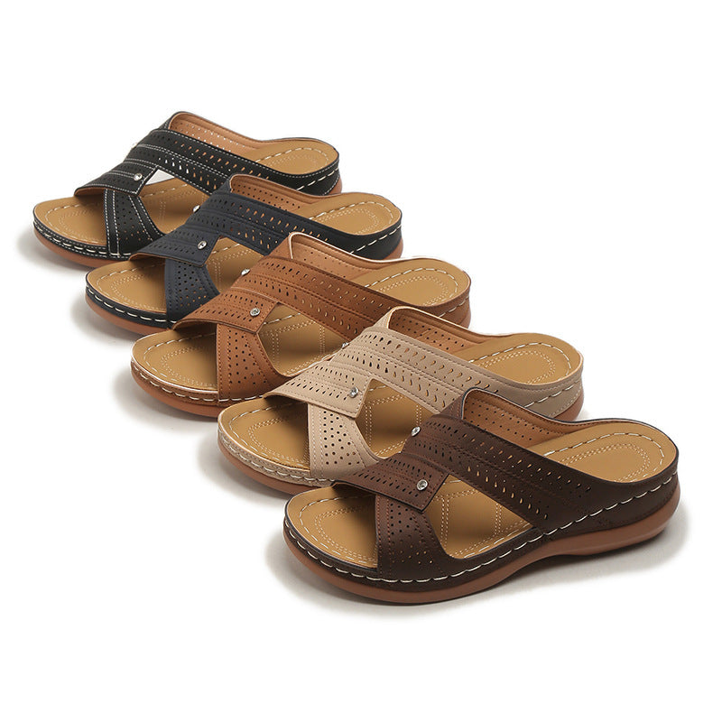 Casual Cross Strap Sandals in 5 Colors