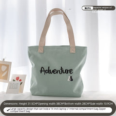 Large Capacity Canvas Artistic Shoulder Tote Bag