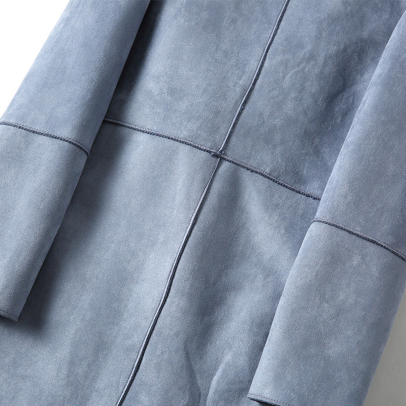 Mid-Length Padded Coat with Lapel and Pockets in 2 Colors S-2XL