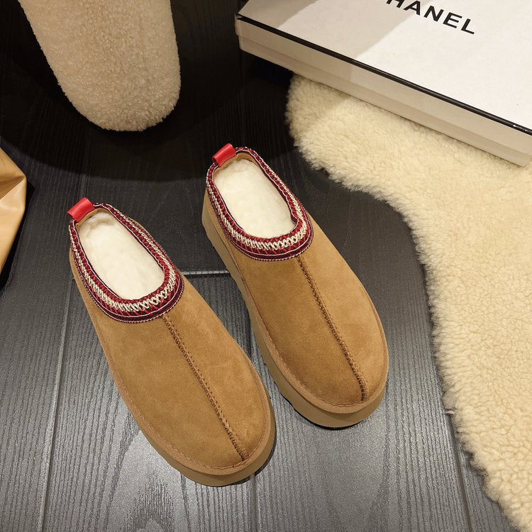 Plush Platform Slippers