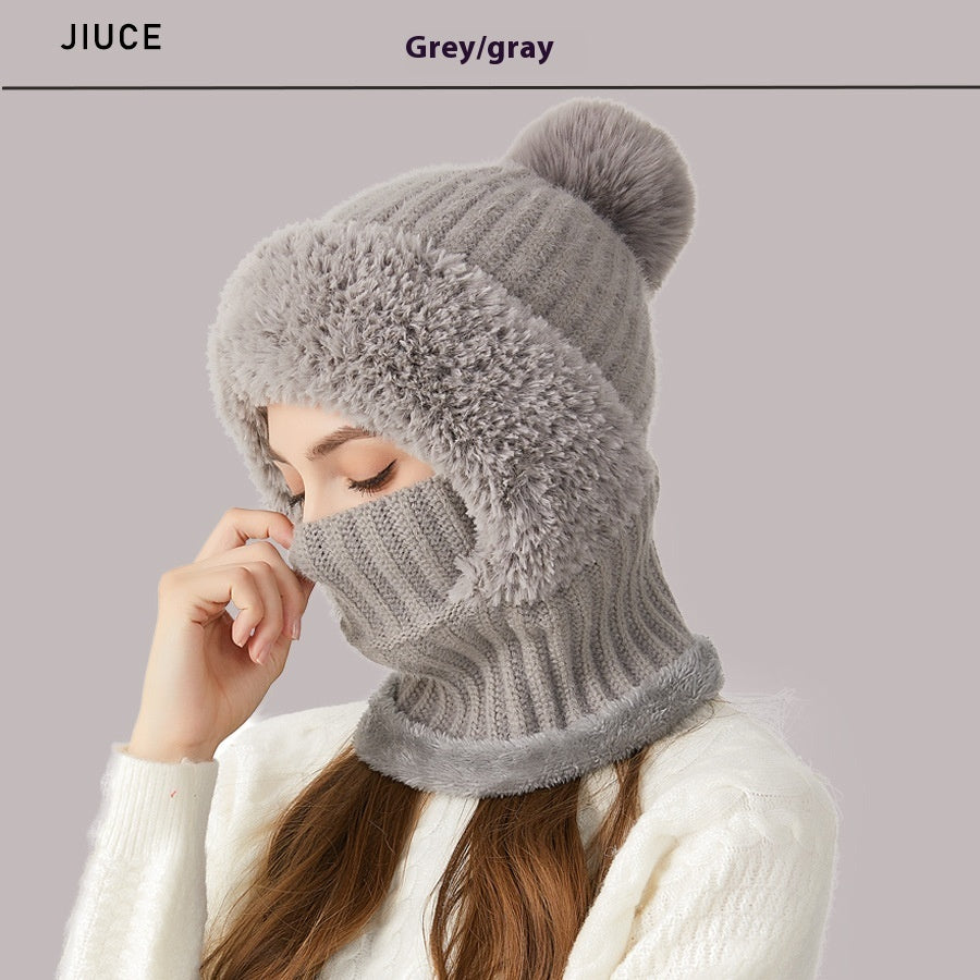 2-in-1 Pom Pom Toque and Scarf