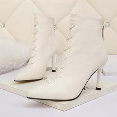 Stiletto Heel Pointed Toe Ankle Boots