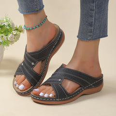 Casual Cross Strap Sandals in 5 Colors