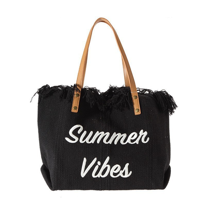 Summer Vibes Beach Bag Tote in 5 Colors