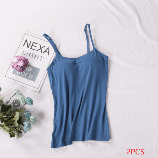 Haut caraco en modal à bretelles réglables, 8 couleurs, S-XXL