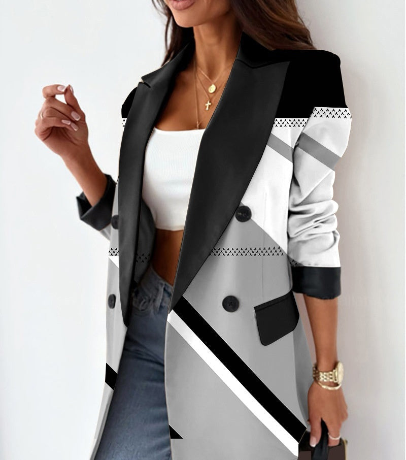 Single Breasted Blazer with Flap Pockets