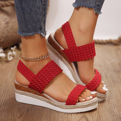 Wedge Sandals with Ankle Strap in 3 Colors