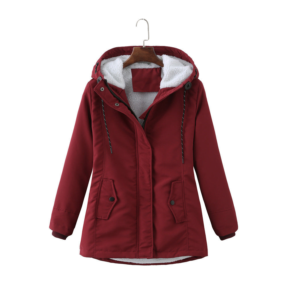 Warm Plush Hooded Jacket