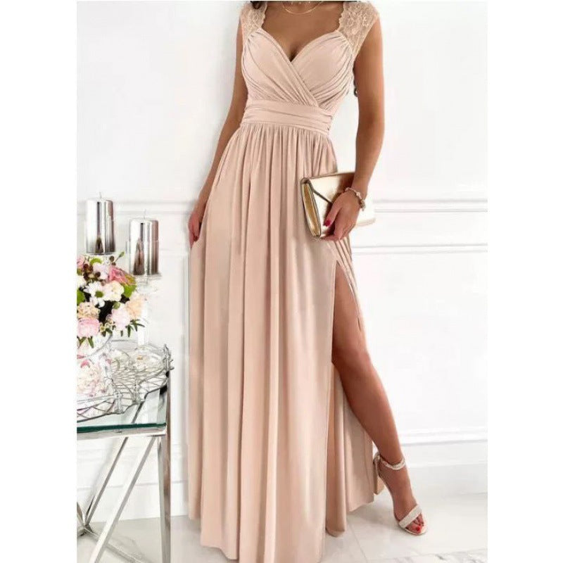 V-Neck Sleeveless Maxi Dress in 6 Colors S-2XL