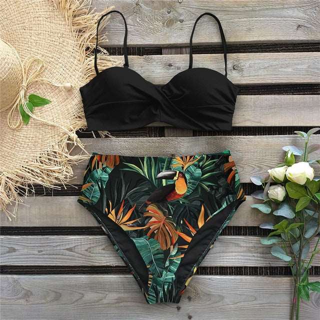 High Waist Printed Bikini in 15 Patterns S-XL